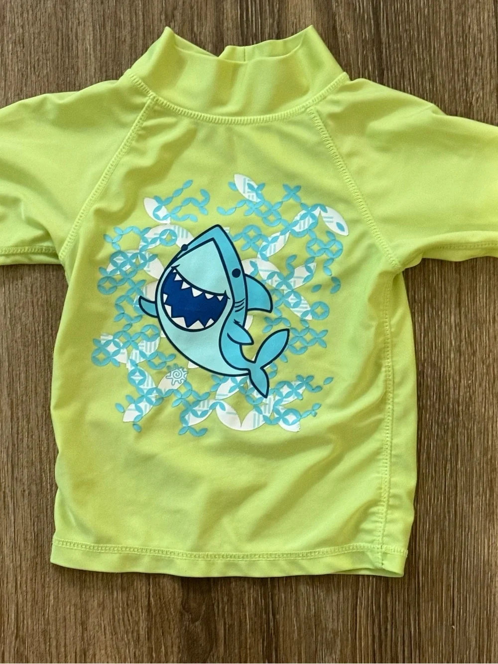 UVSkinz Kids Lime Green Shark Swim and Sun Shirt